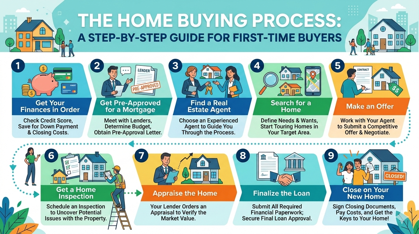 The Home Buying Process: A Step-by-Step Guide for First-Time Buyers